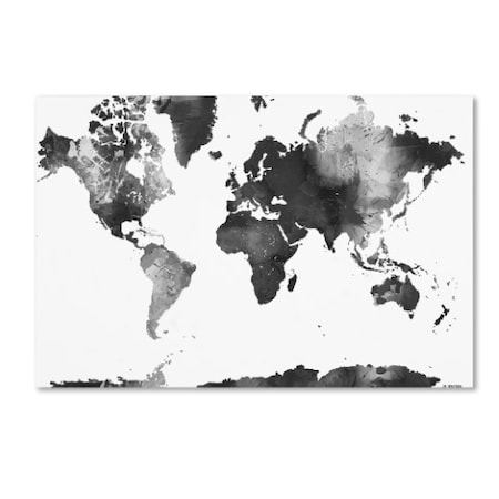 Trademark Fine Art Marlene Watson 'World Map BG-1' Canvas Art, 14x19 MW0189-C1419GG
